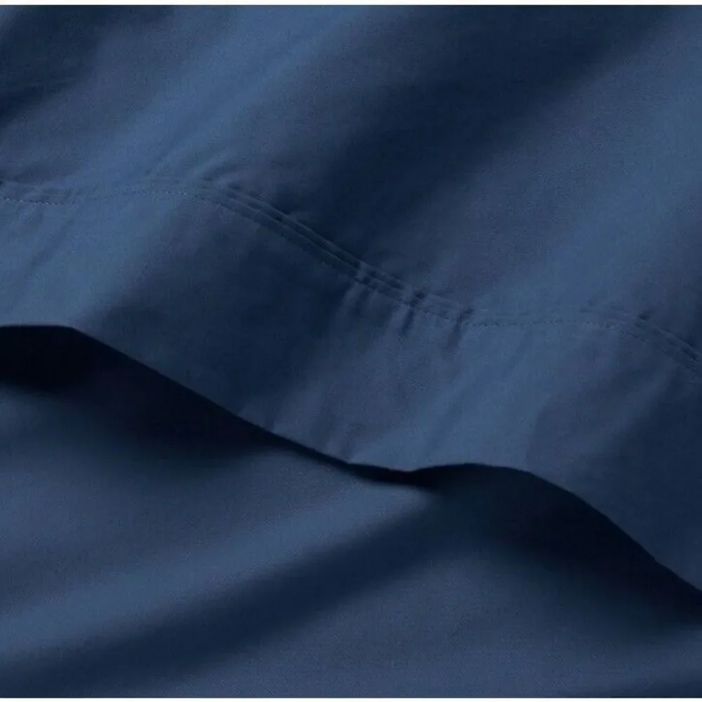 Threshold Blue Bed Flat Top Sheet